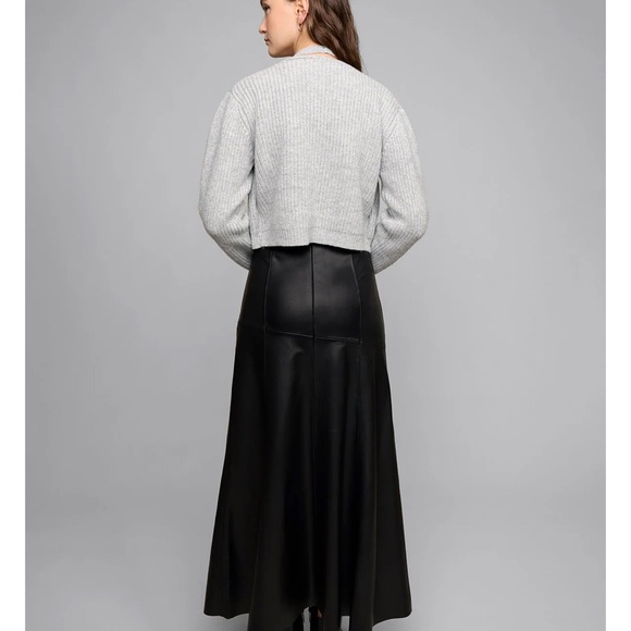 Pixie Market Black Faux Leather Maxi Skirt - Picture 5 of 8